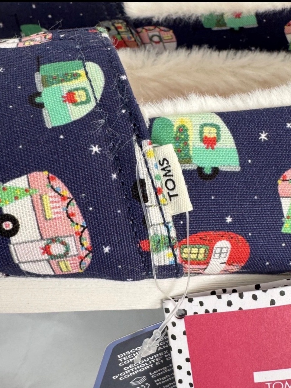 TOMS x Paper Source Womens 7.5 Limited Edition Holiday Campers Ortholite Shoes - Picture 8 of 16